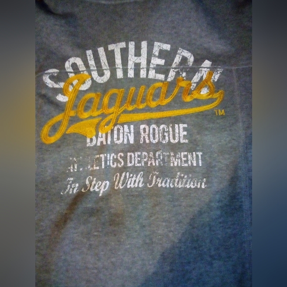 Southern University Jaguars HBCU New Era Distressed Hoodie Jacket Men's XL Gray - Picture 12 of 16